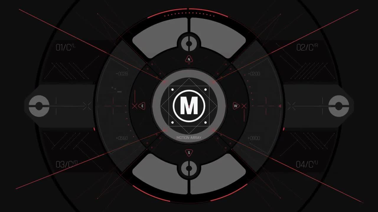高科技现代HUD标志显示片头素材库精选AE模板