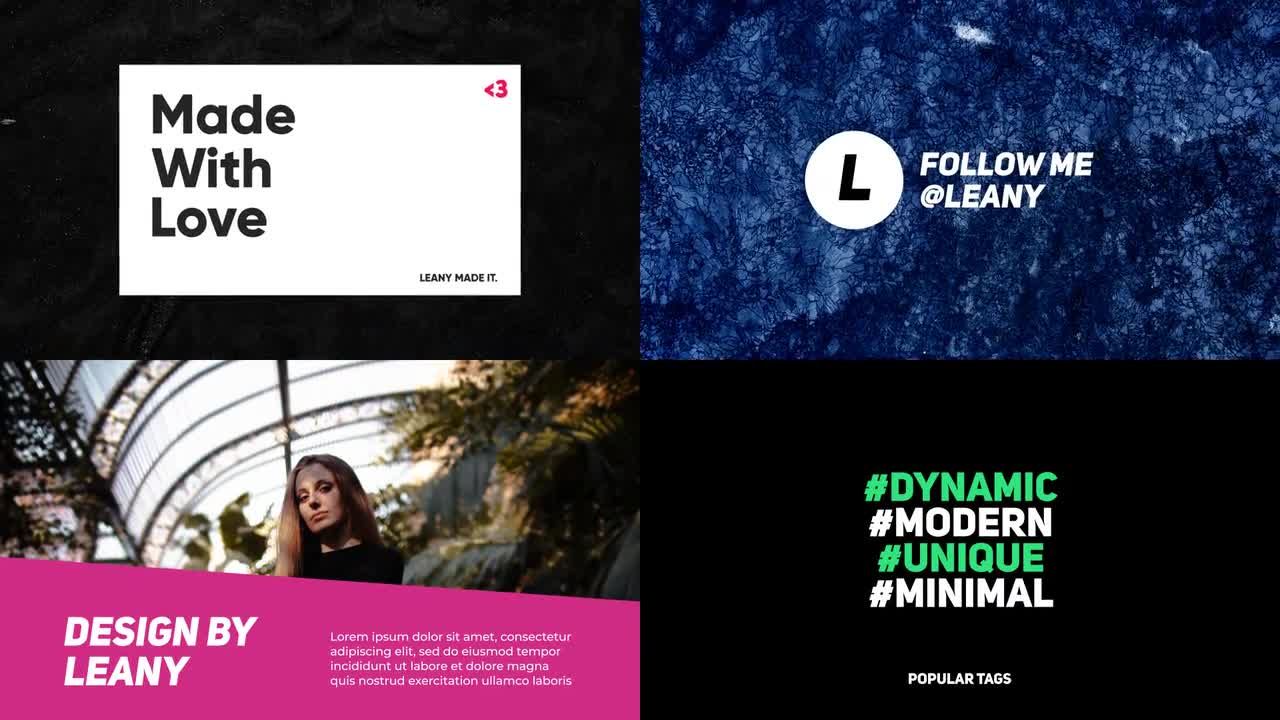 16个排版全屏标题动画素材库精选AE模板