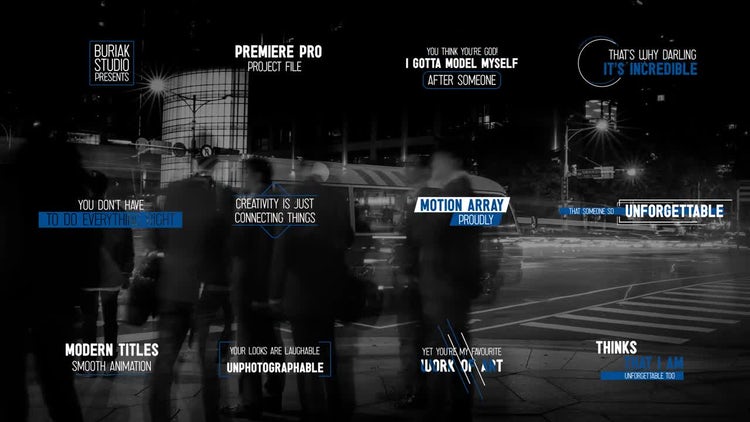 炫酷创意全屏标题动画素材库精选pr模板