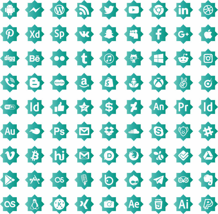 icons social media font插图 icons social media font插图