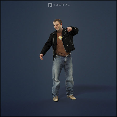 黑色皮夹克休闲男人素材之家精选3D模型