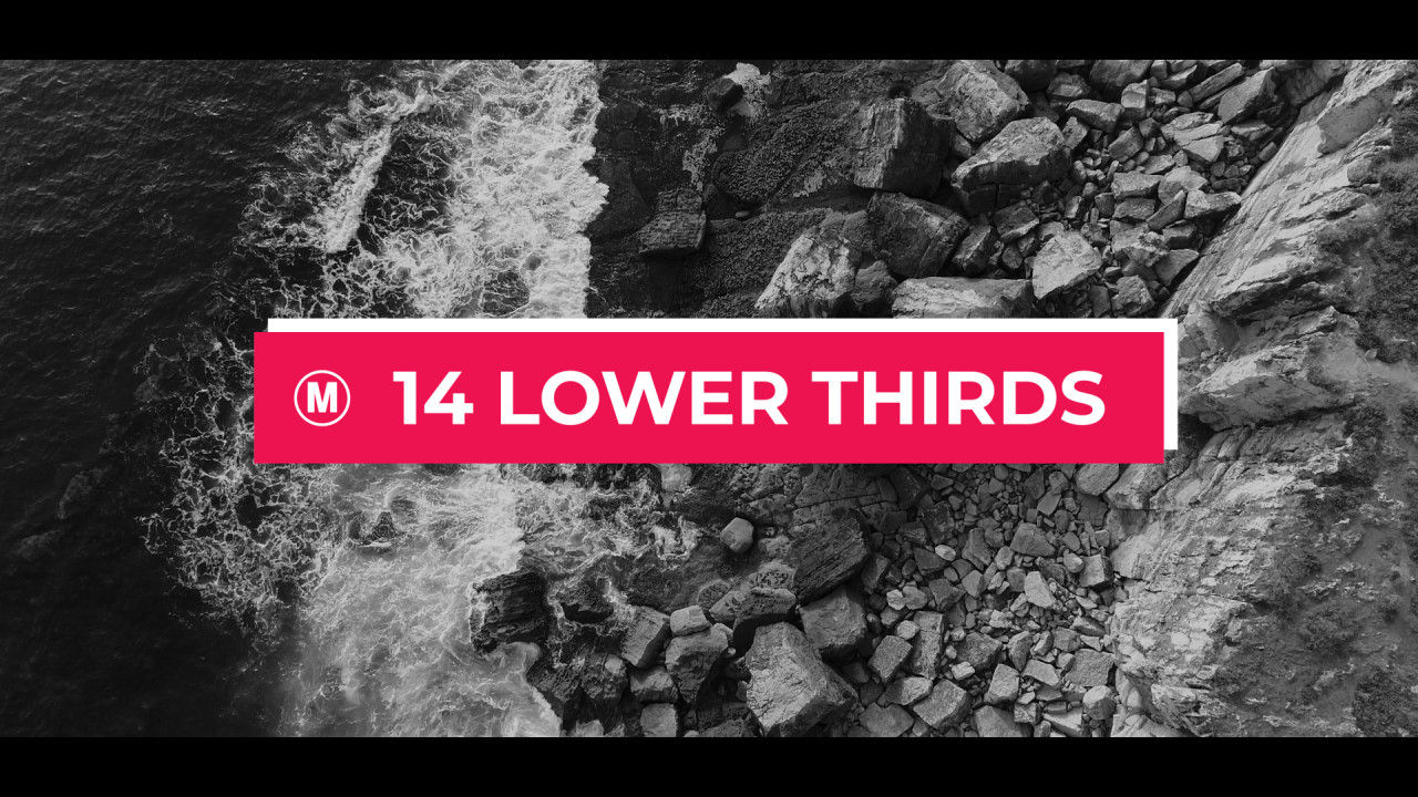 14种整洁的下三分之一文字标题字幕条素材库精选AE模板