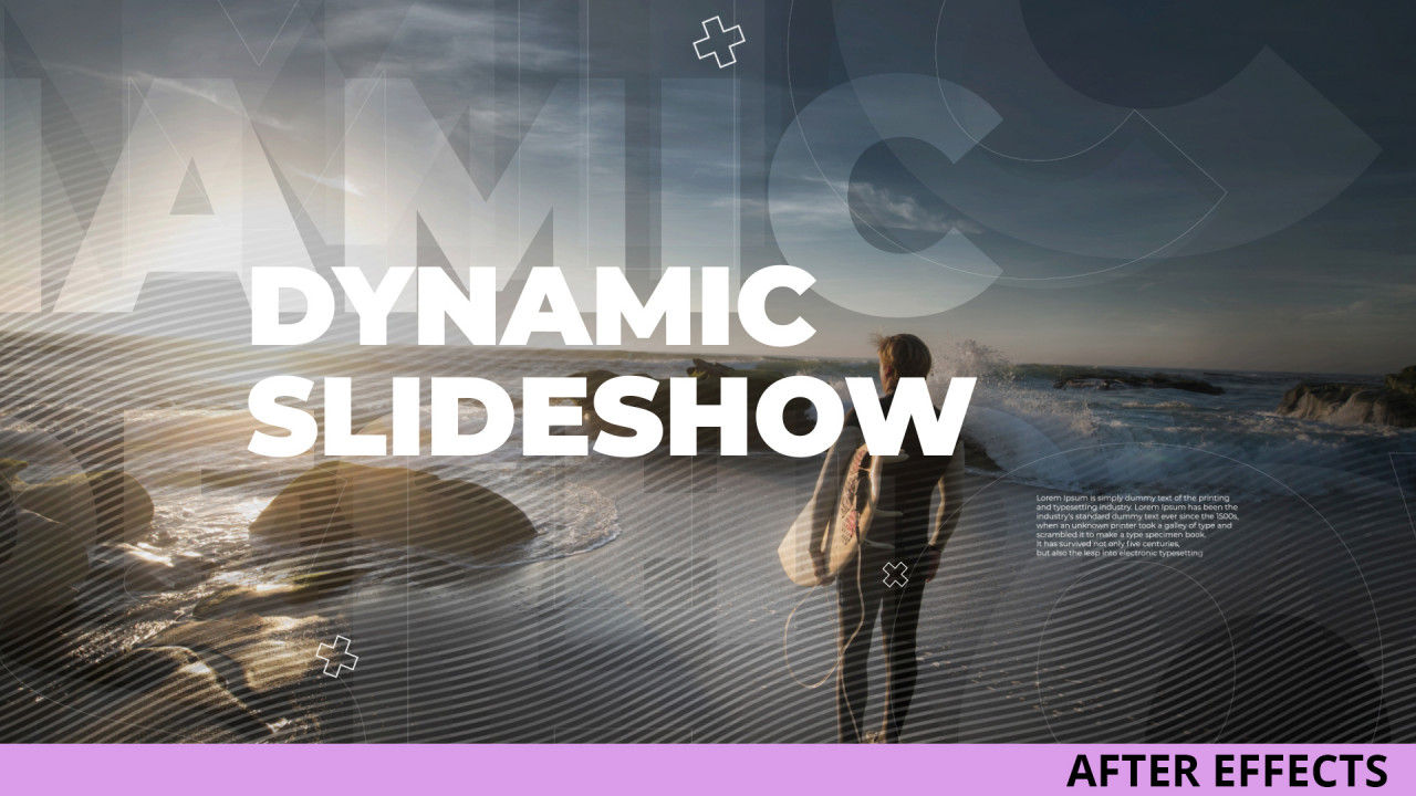 现代过渡效果的动态幻灯片素材库精选AE模板