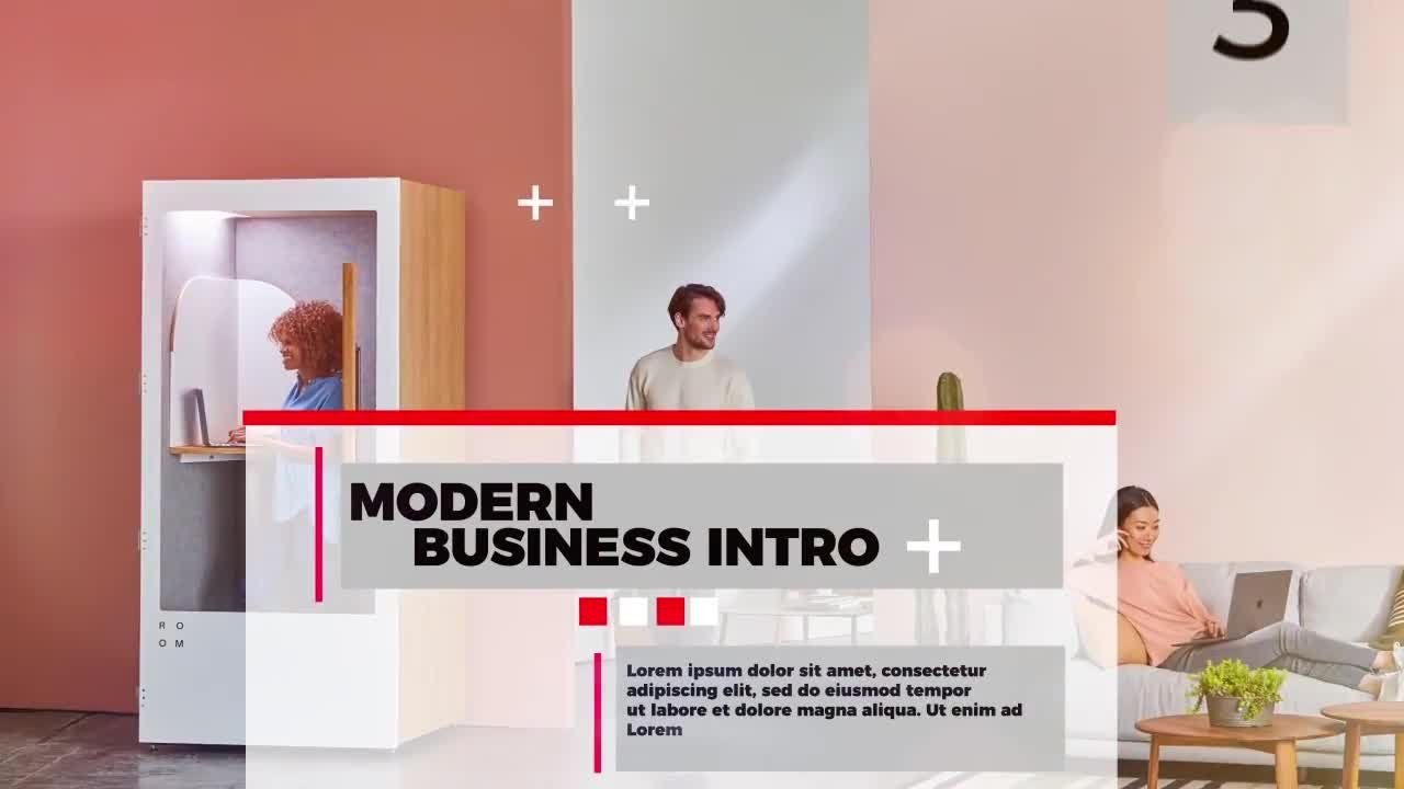 清洁最小企业动画素材库精选AE模板