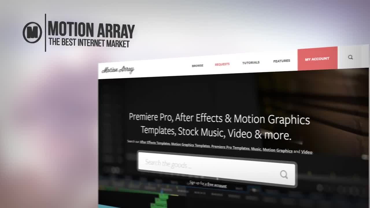 网站页面介绍宣传视频ae模板