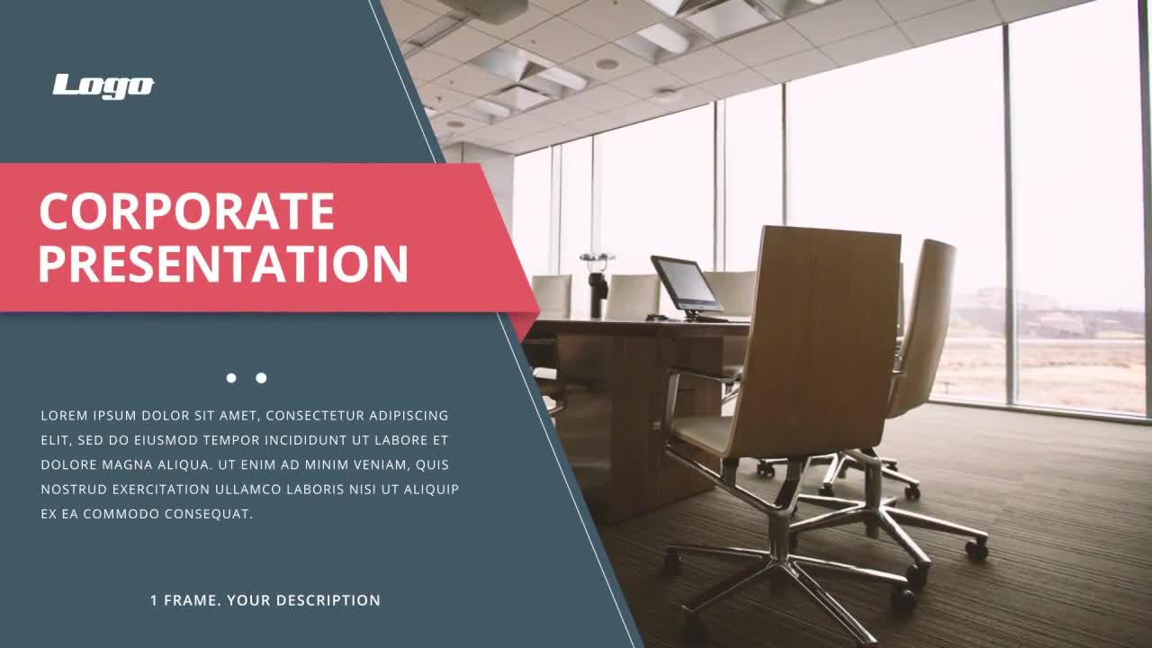 清晰的文本布局和平滑的过渡效果商业展示Ae模板