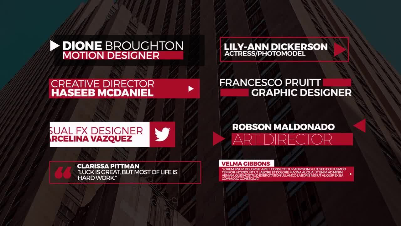 8个现代下三分之一电影全屏标题素材库精选AE模板