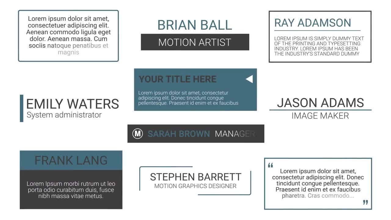 大型企业简洁标题素材库精选AE模板
