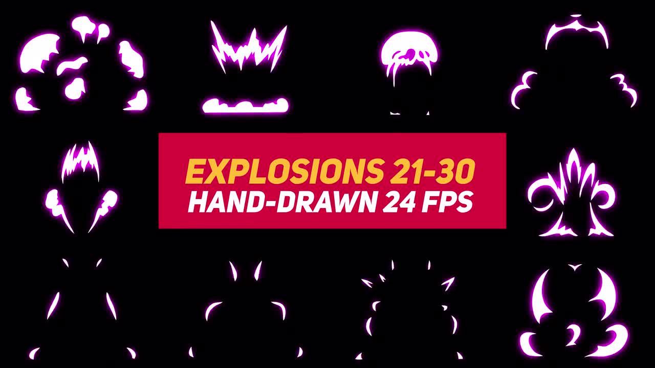 多色彩液体动画元素爆炸效果素材库精选AE模板