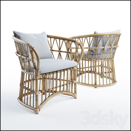 San francisco rattan chair藤编椅素材之家精选3D模型