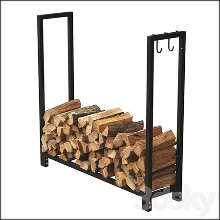 柴架劈好的木材素材之家精选3D模型