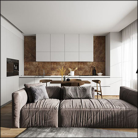 厨房-起居室场景素材之家精选3D模型By VuBaDinh