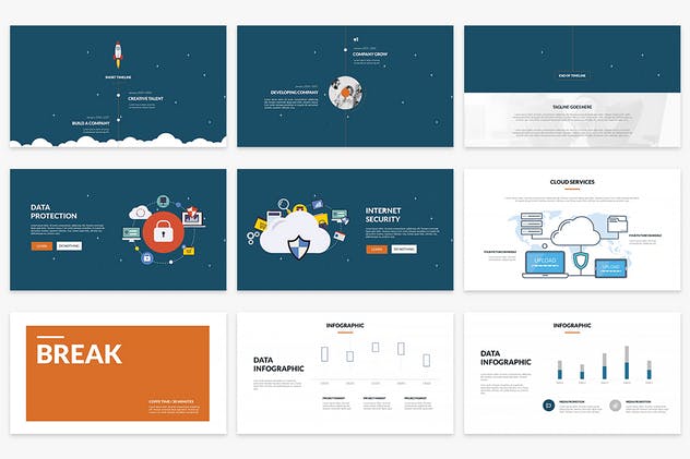 极简主义设计风格创业团队介绍PPT模板素材 Lekro Powerpoint Presentation插图(3)