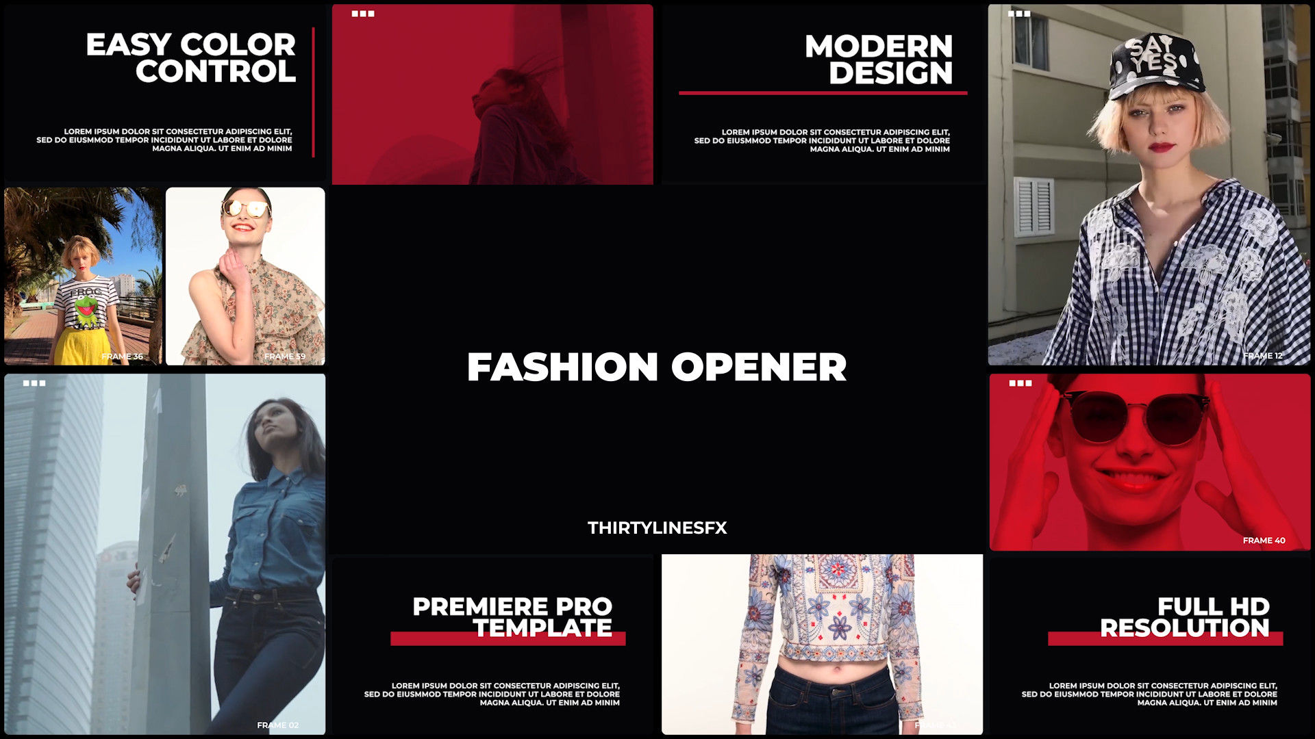 时尚开场视频素材库推荐PR模板