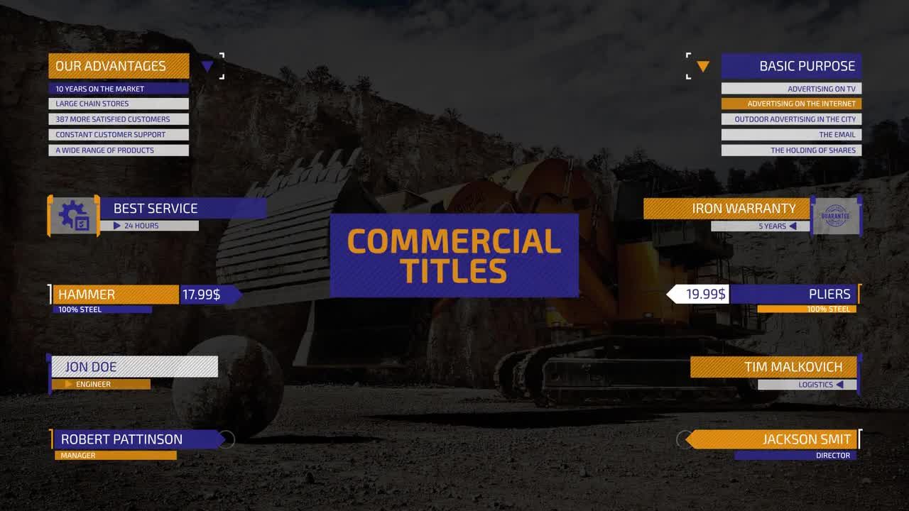 10个适用于任何企业或商业视频标题素材库精选AE模板