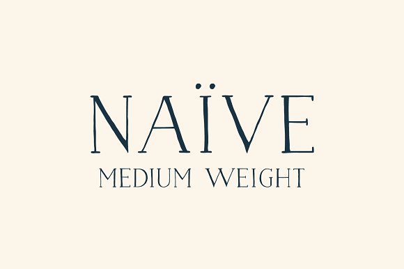 Naive (Medium weight) Font素材之家精选英文字体