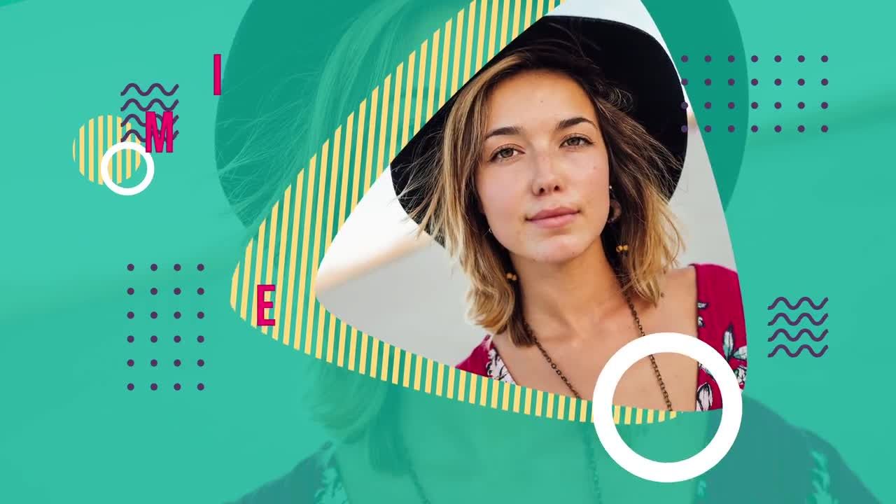 色彩丰富的夏季唯美图片展示动画AE模版