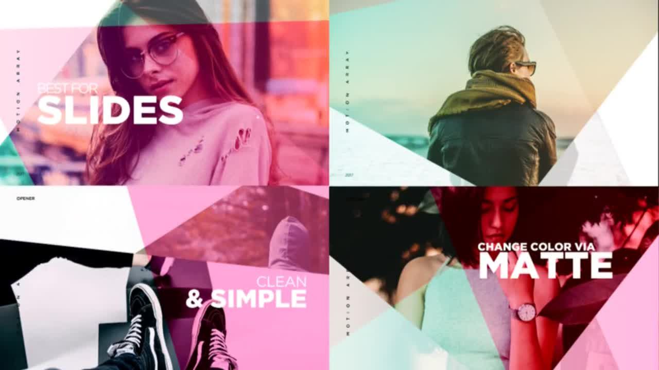 简单干净过渡效果幻灯片素材库精选pr模板