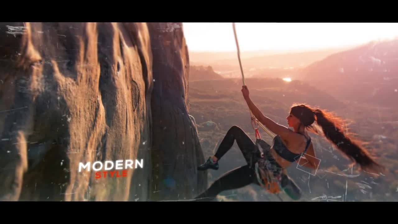 超现代的极限运动视差转场效果动画开场白Pr模板