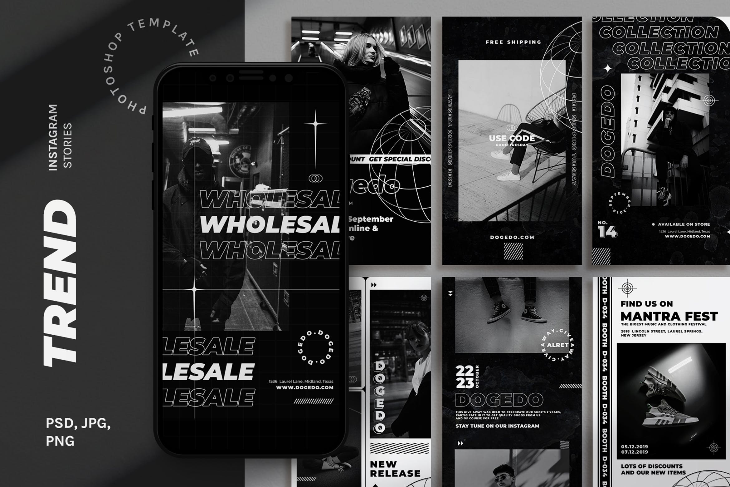 流行趋势城市风格Instagram社交媒体设计模板素材库精选 Trend Instagram Stories插图