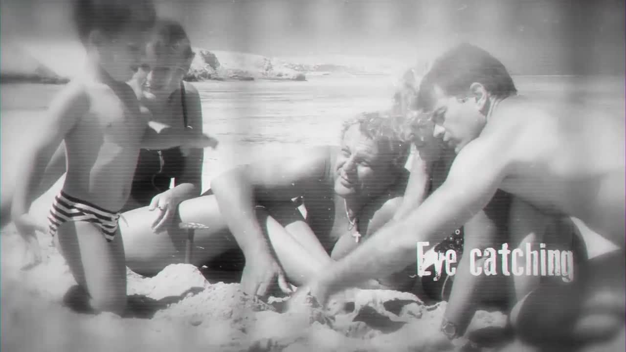 黑白复古电影开场视频素材库精选AE模板