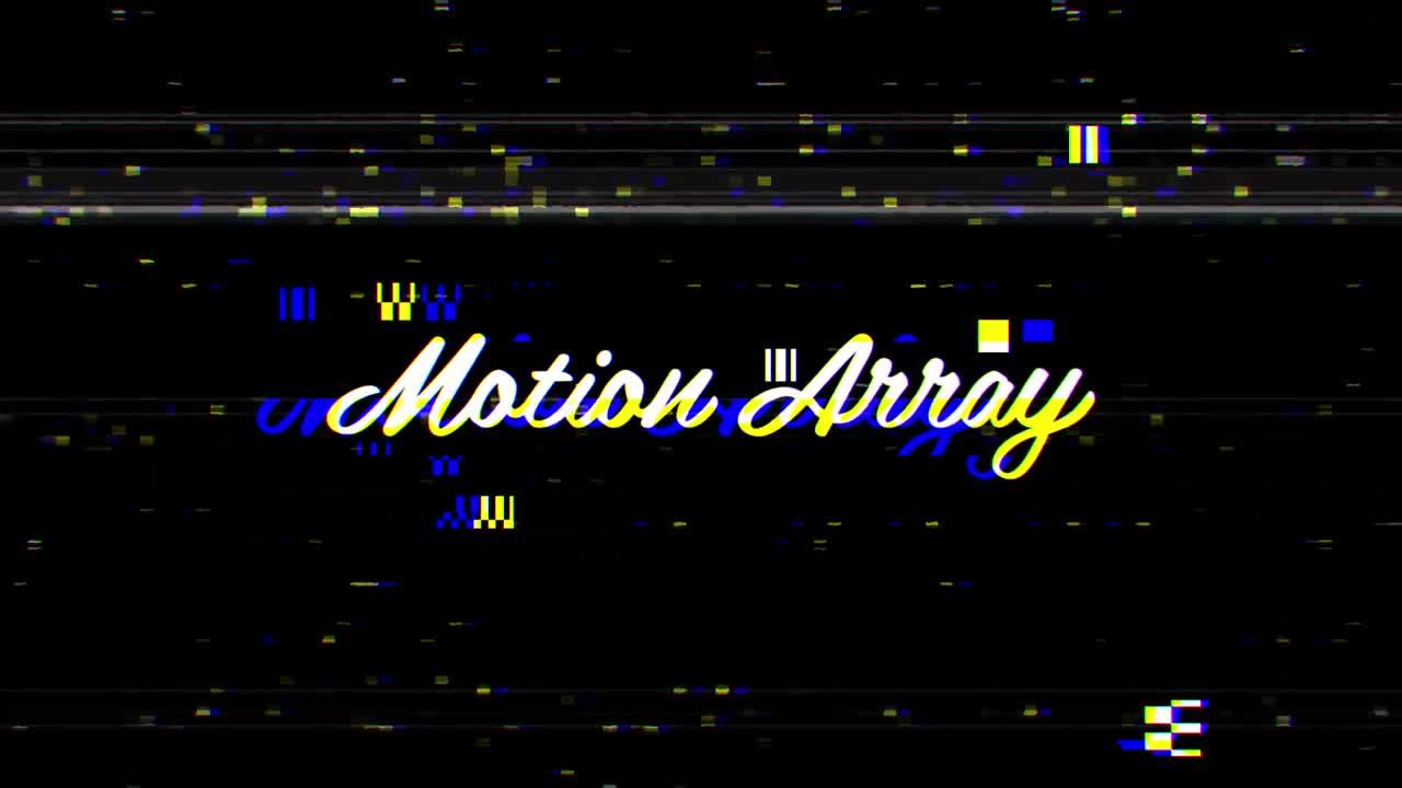 外观时尚信号损坏效果logo动画素材库推荐PR模板