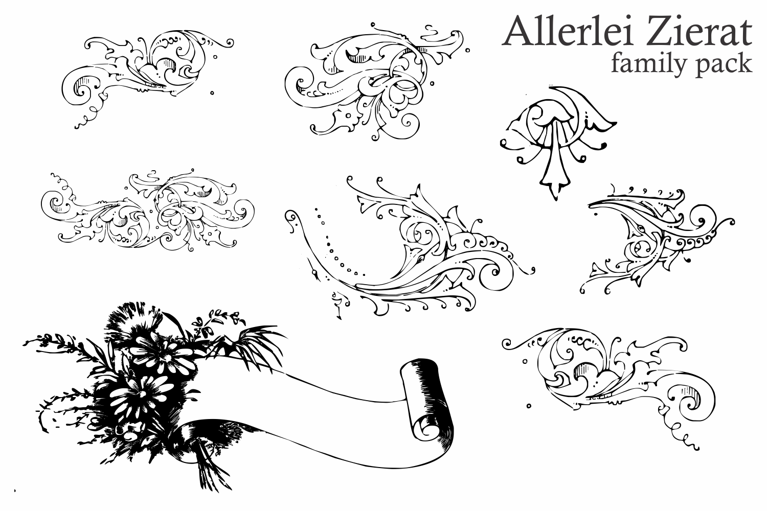 Allerlei Zierat (PACK 5 FONTS)Symbol Font插图2