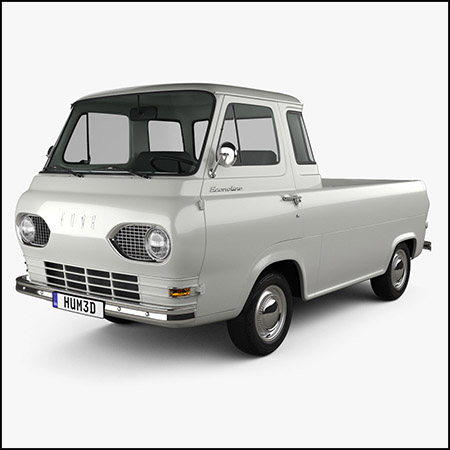 Ford E-Series Econoline Pickup 1963福特皮卡汽车素材之家精选3D模型