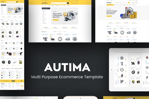 汽车配件销售外贸网站商城OpenCart主题 Autima – Accessories Car OpenCart Theme插图(1)