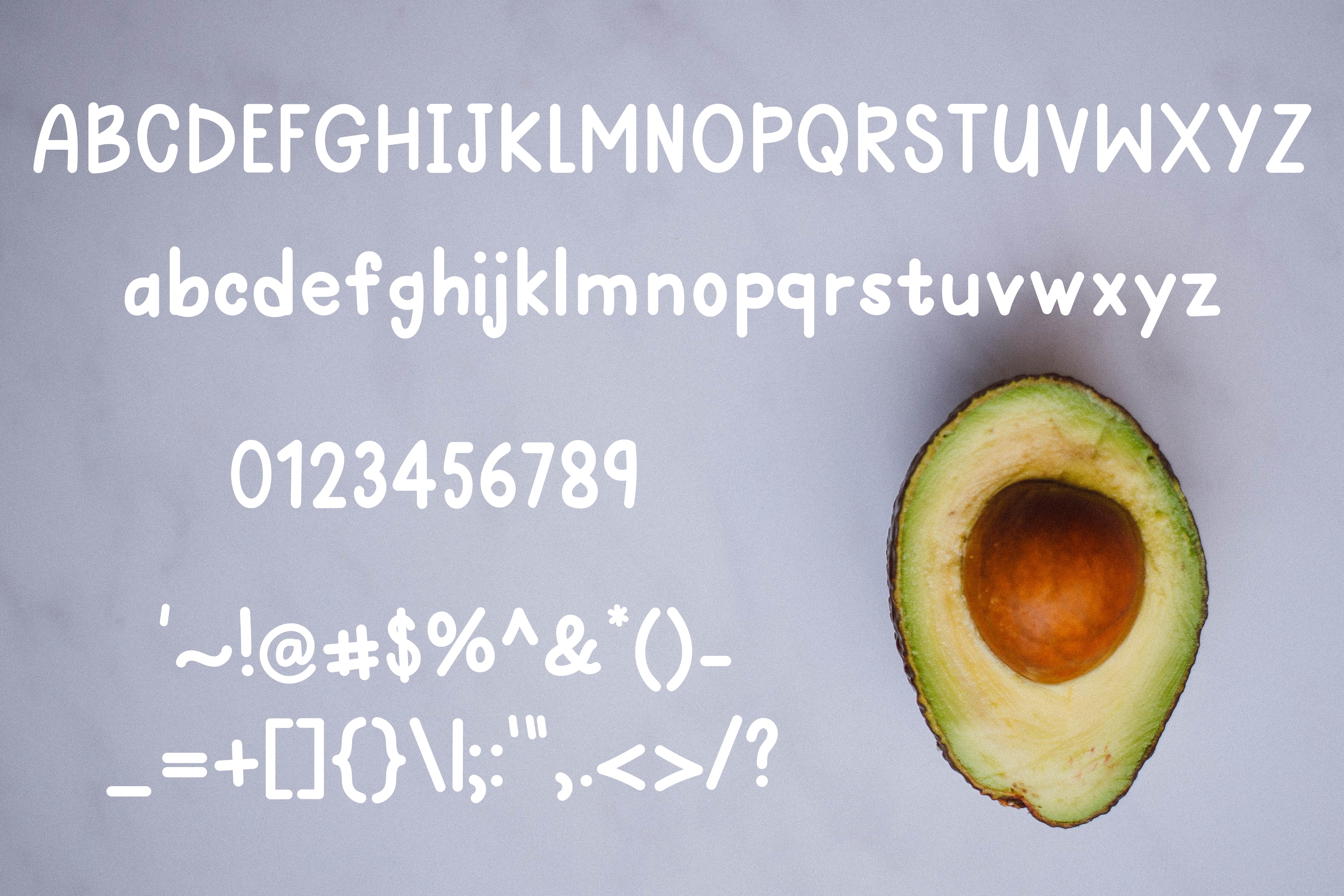 Avocado Toast A Hand-Lettered Breakfast FontRegular Font插图1