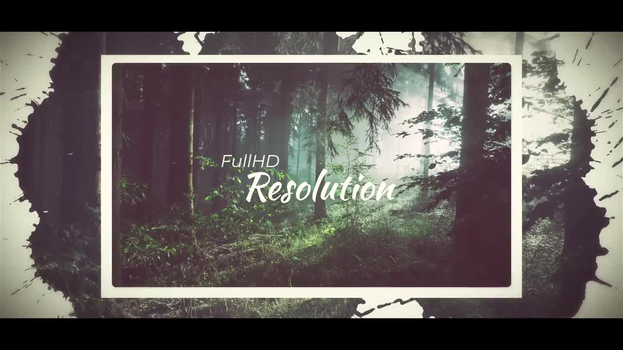 明亮动态的AE墨水画笔晕染效果幻灯片