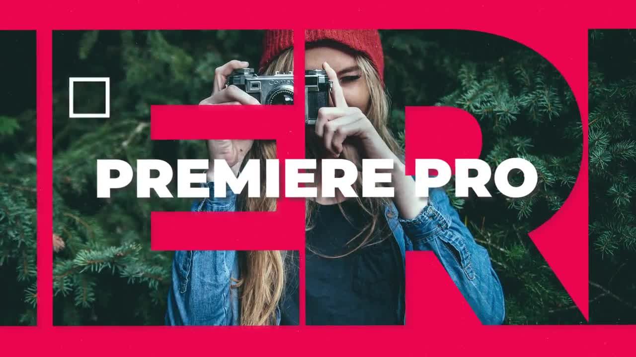 简洁时尚文本动画素材库推荐PR模板