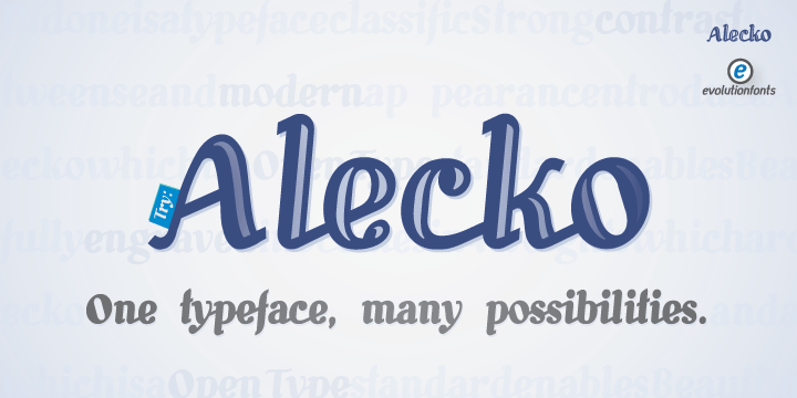 Alecko Font Family素材之家精选英文字体