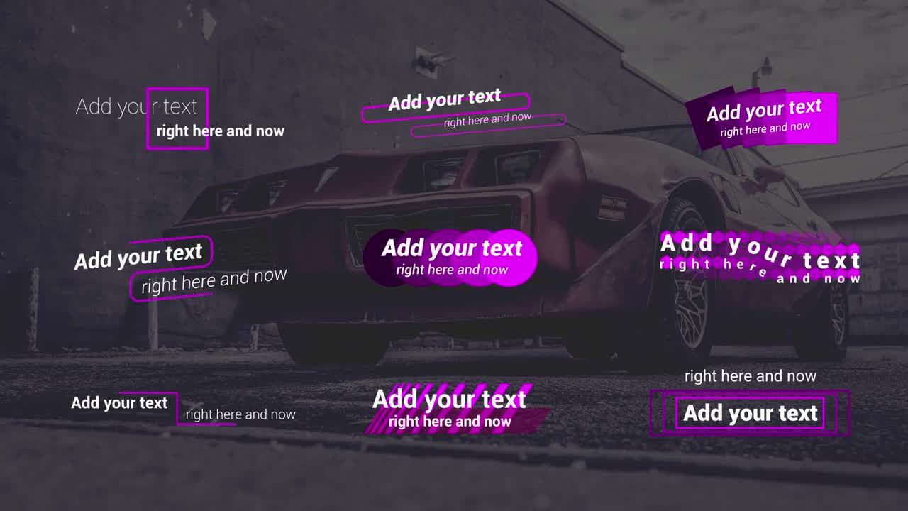 9个设计独特的文本素材库精选AE模板