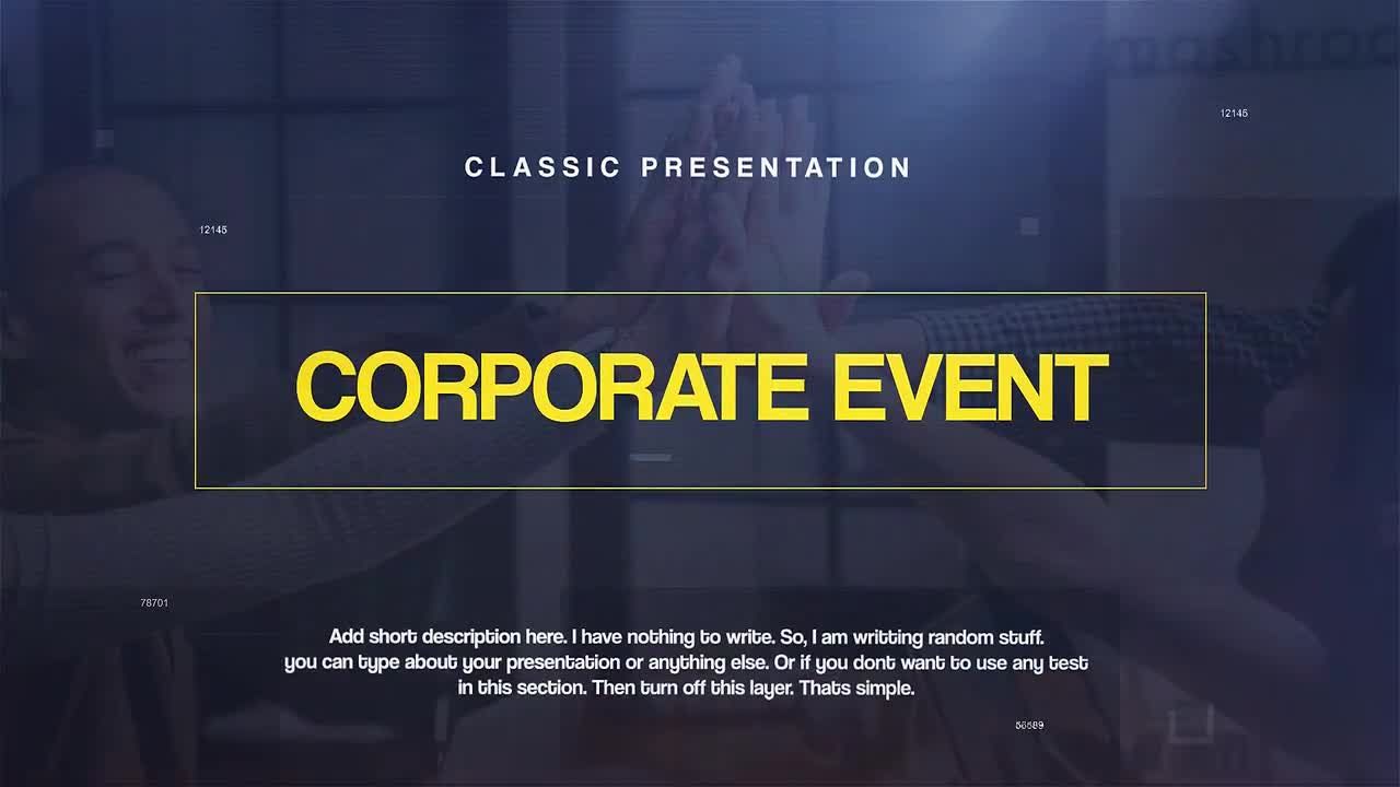 经典的企业活动文本动画素材库精选Pr模板