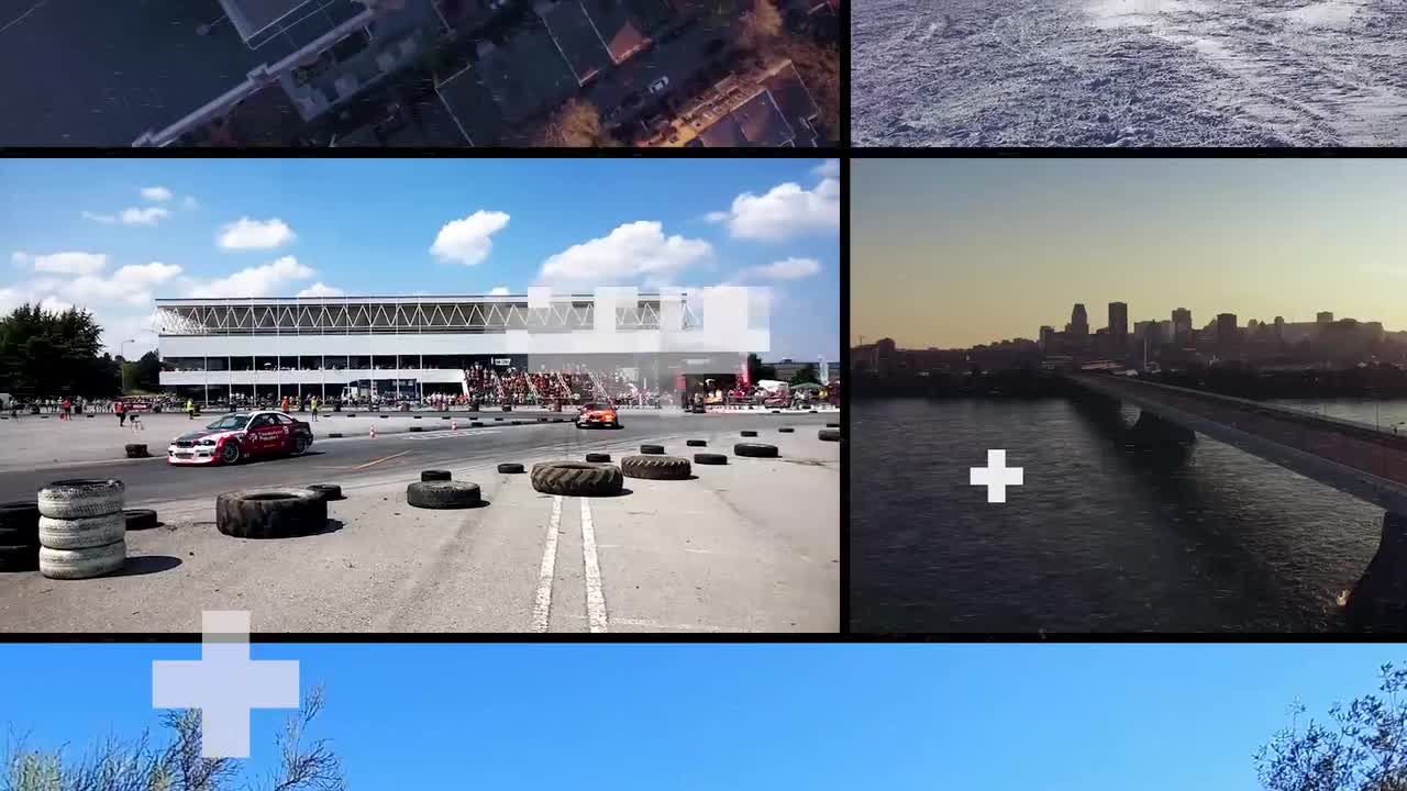 时尚噪音效果照片或视频毛刺过渡Pr模板