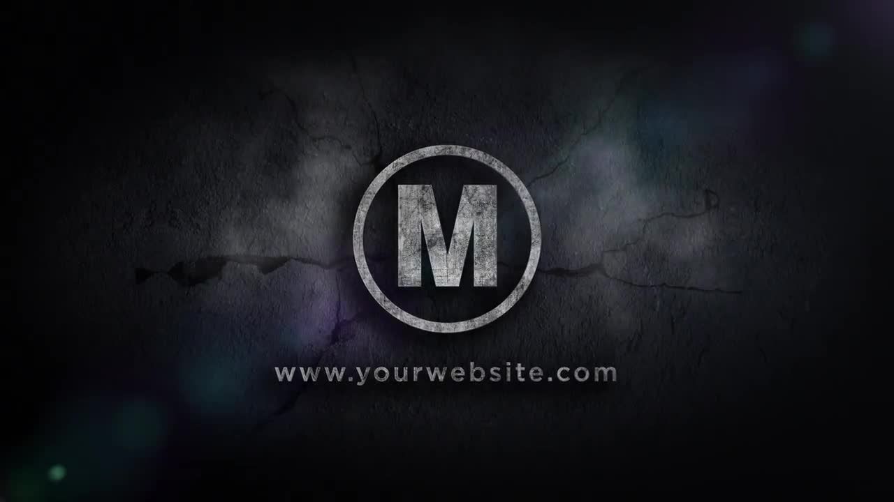 AE墙裂效果动画logo模板