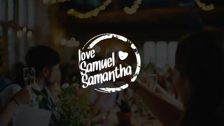 婚礼标题是一个平滑且简单的动画素材库精选pr模板