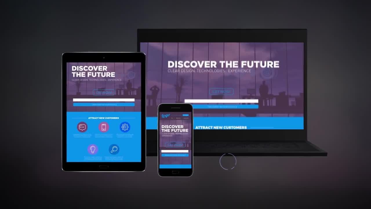 网站页面展示网页宣传视频素材库精选AE模板