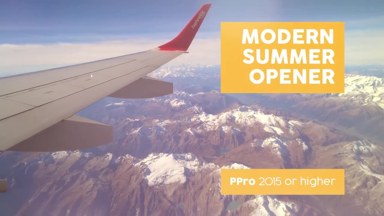 现代夏季开场动画素材库推荐PR模板