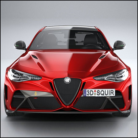 阿尔法罗密欧 Giulia GTAm 2021汽车3D 模型