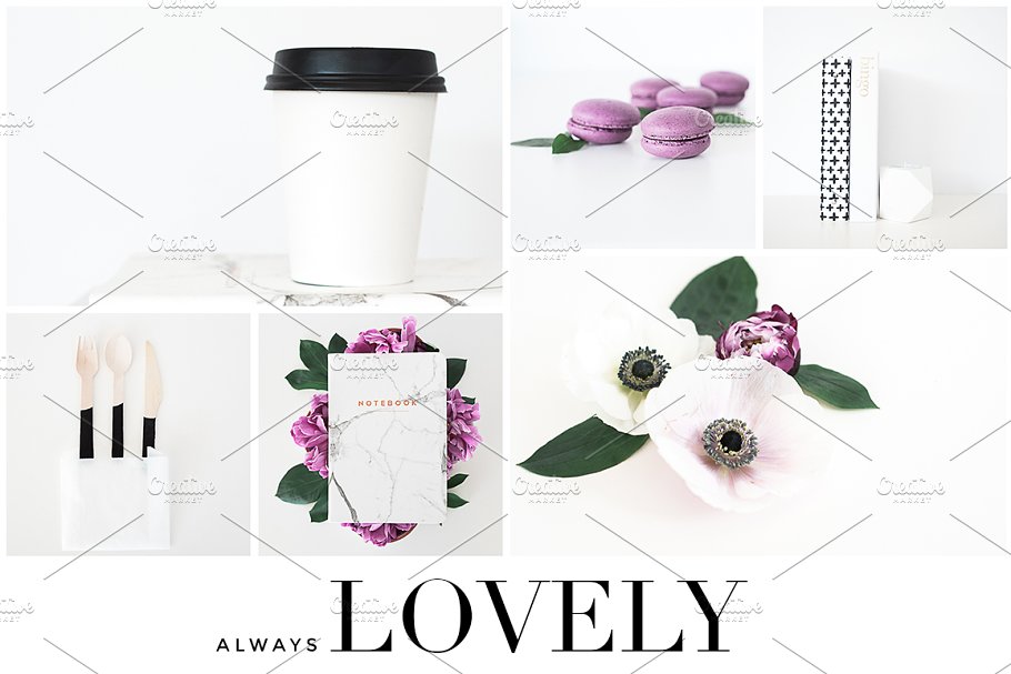 简单女性美丽风格社交媒体博客贴图模板素材库精选 Stock Photo Bundle | The Lovely One插图(1)