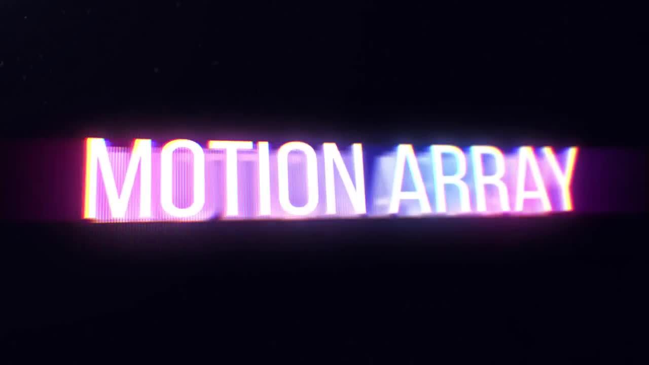 故障扭曲效果的动画徽标展示素材库精选AE模板