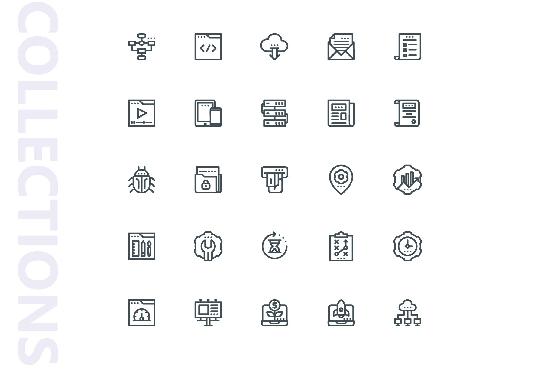 25枚SEO搜索引擎优化营销矢量线性素材库精选图标v1 SEO Marketing Line Icons插图(3)