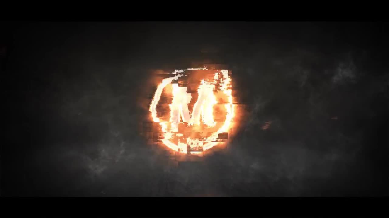 毛刺消防标识商业影视预告片片头素材库精选AE模板