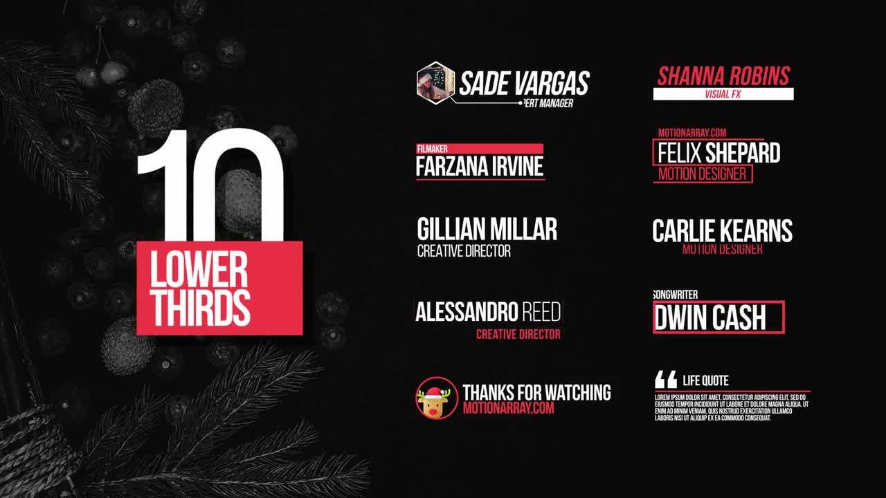 10降低三分之二动画标题素材库精选AE模板