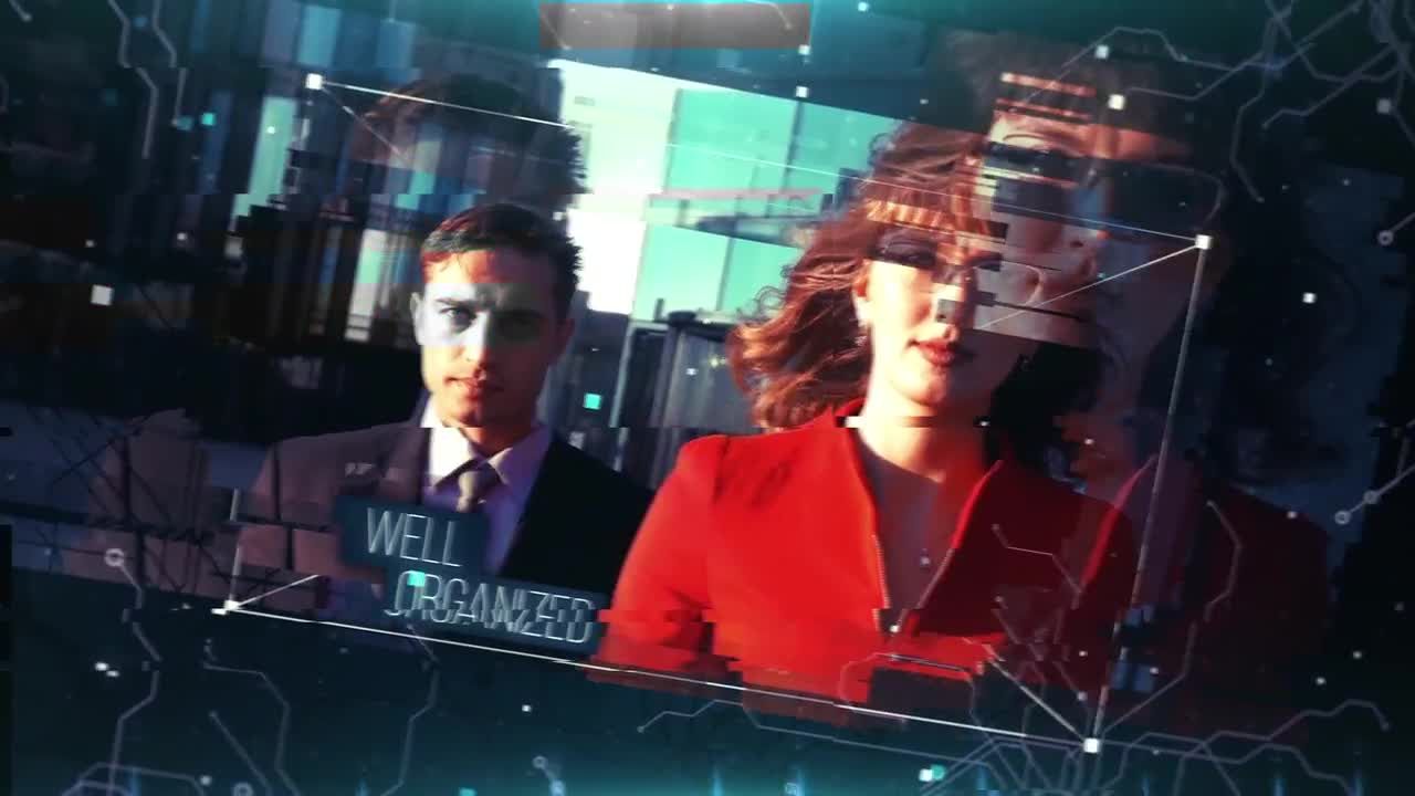 未来主义电路故障转换效果素材库精选AE模板