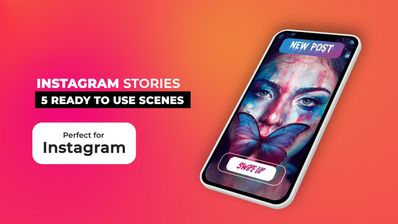 Instagram故事乐观充满活力的素材库精选AE模板