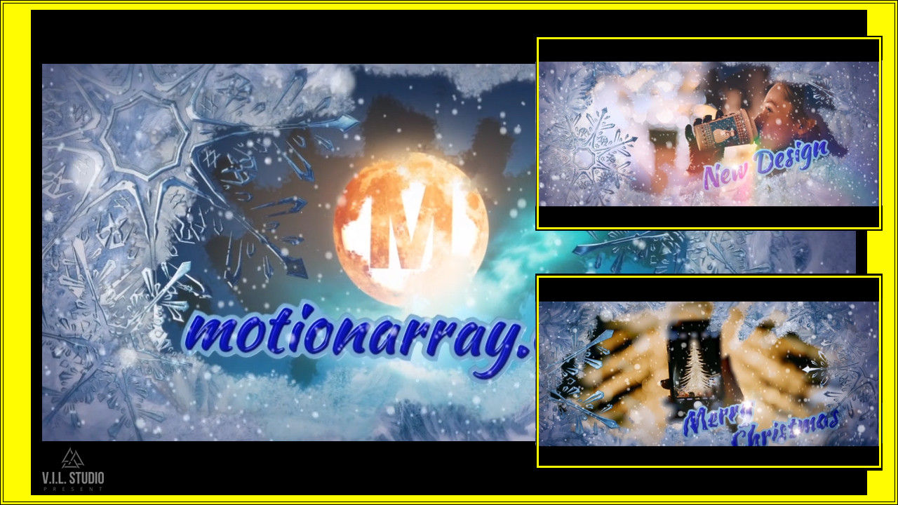 圣诞节图片展示动画AE模版