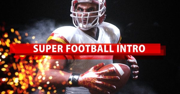 超级美式足球橄榄球体育竞技节目片头素材库精选AE模板 Super Football Intro